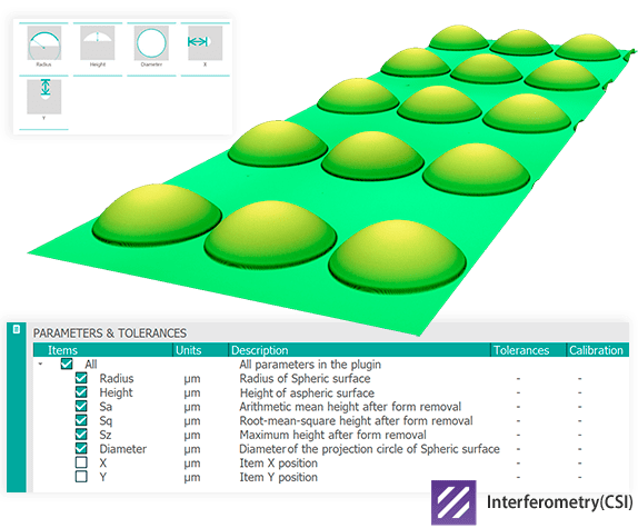 optics_array-of-microlenses_spheric-topo-and-data Array of microlenses_Spheric